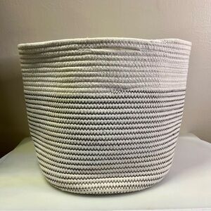 Set of 2 Cotton Rope Woven Plant Basket Modern Planter Organizer 12 in x 12 in.